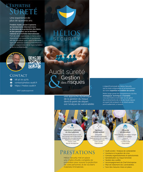 Flyer réalisé pour Hélios Security